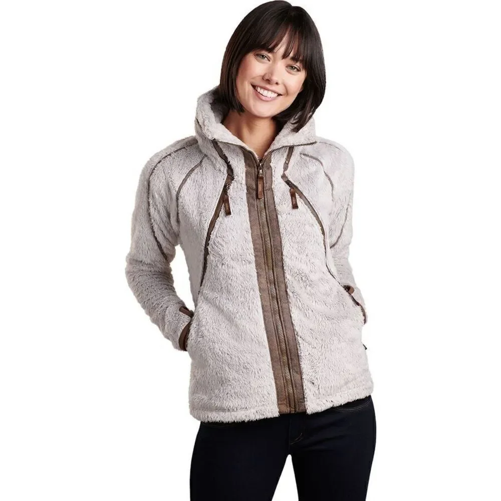 Kuhl Flight Jacket Size Small Oat Stone High Pile Fleece Zip Up Womens - Picture 7 of 13